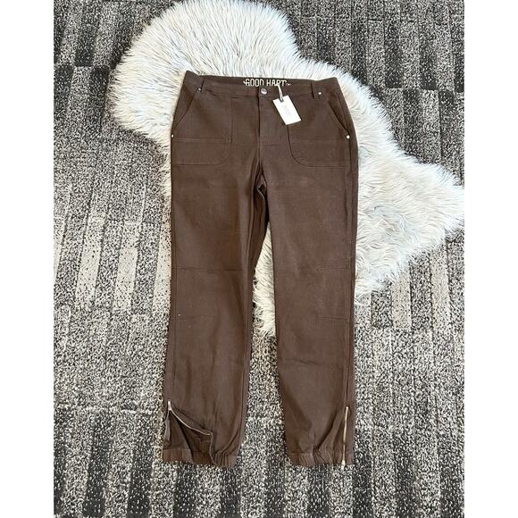 Matilda Jane Good‎ Hart GH Brown Jogger Pants Womens size 10 NWT - Picture 1 of 2